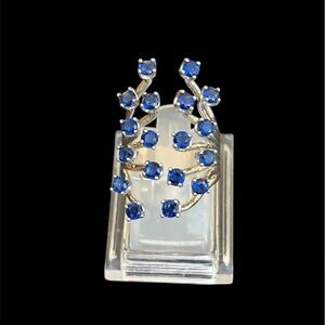 Elegant Blue and Silver Women's Ring